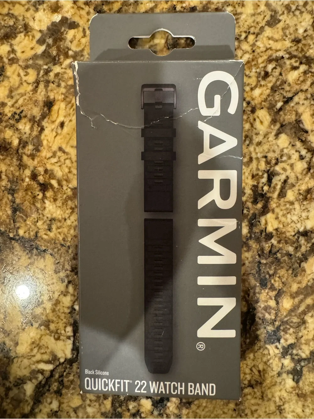 Garmin Black Silicone QuickFit 22mm Watch Band. New in box